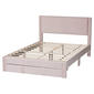 Baxton Studio Elora Modern Pleated Velvet Storage Queen Bedframe - image 1