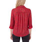 Womens NY Collection Elbow Sleeve Foil Geo Casual Button Down - image 2