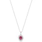 Nova Star(R) Sterling Silver & Oval Lab Grown Ruby Pendant Necklace - image 1