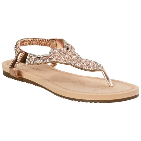 Womens Ella & Joy Rhinestone Sandals - image 
