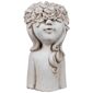 Northlight Lady Head with Flowers Outdoor Garden Planter - image 2
