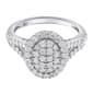Nova Star® Sterling Silver Lab Grown Oval Shape Diamond Ring - image 2