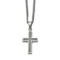 Mens Gentlemen's Classics(tm) Grey Carbon Fiber Inlay Cross Necklace - image 1