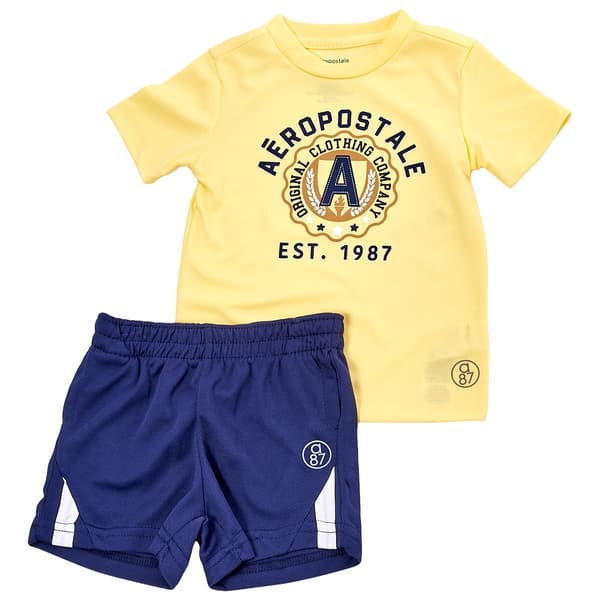 Toddler Boy Aeropostale Shirt And Shorts Set - Lemon - image 