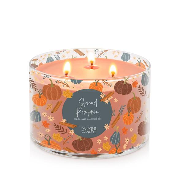 Yankee Candle&#40;R&#41; 19oz. 3-Wick Pumpkin Patch Spiced Pumpkin Tumbler - image 