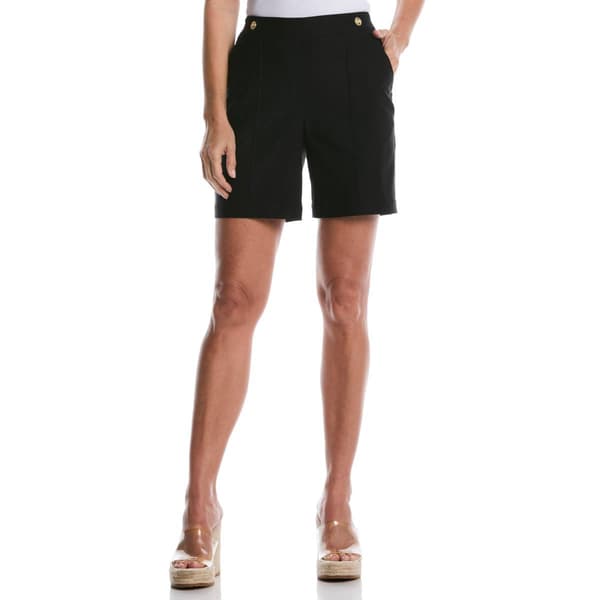 Womens Rafaella(R) Tab Waist Pintuck Shorts - image 