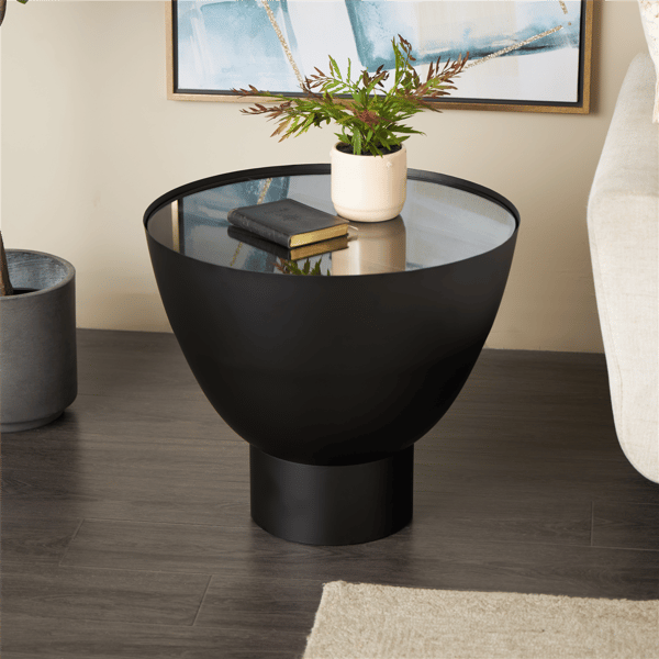 9th & Pike® Modern Black Metal Accent Table