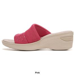 Womens BZees Dynastybright Slide Sandals with Rhinestones