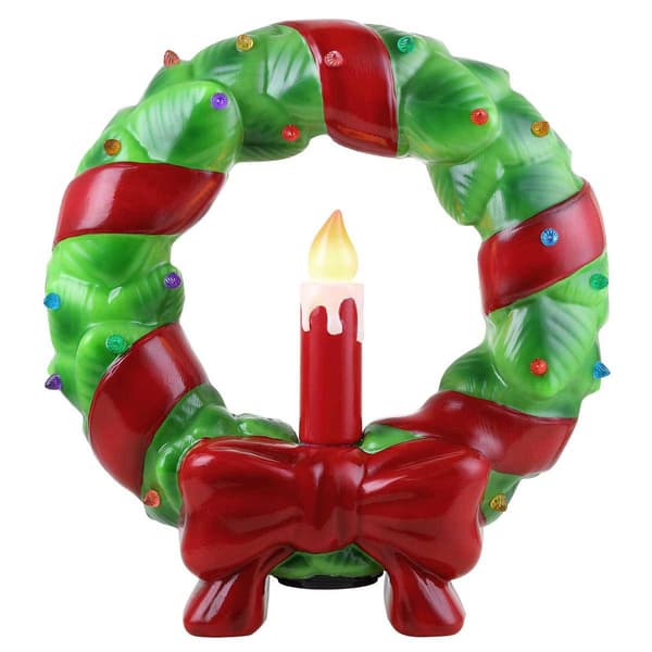 Mr. Christmas 19.25in. Vintage Blow Mold Green Wreath