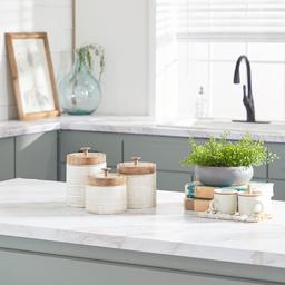 9th & Pike® 3pc. Shabby Chic Storage Jars