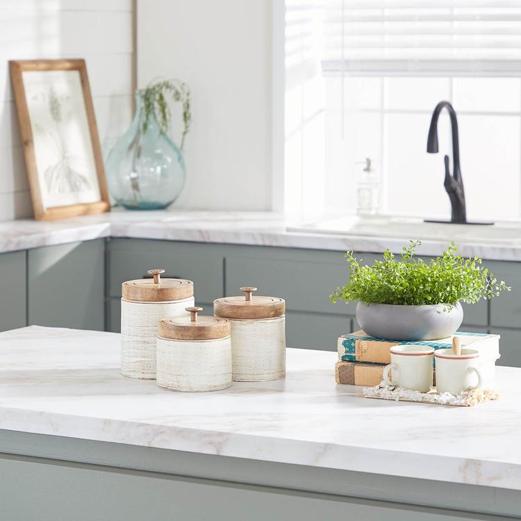 9th & Pike® 3pc. Shabby Chic Storage Jars