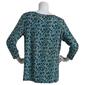 Plus Size Emaline Key Items Printed 3/4 Sleeve Cut-Out Top - image 2