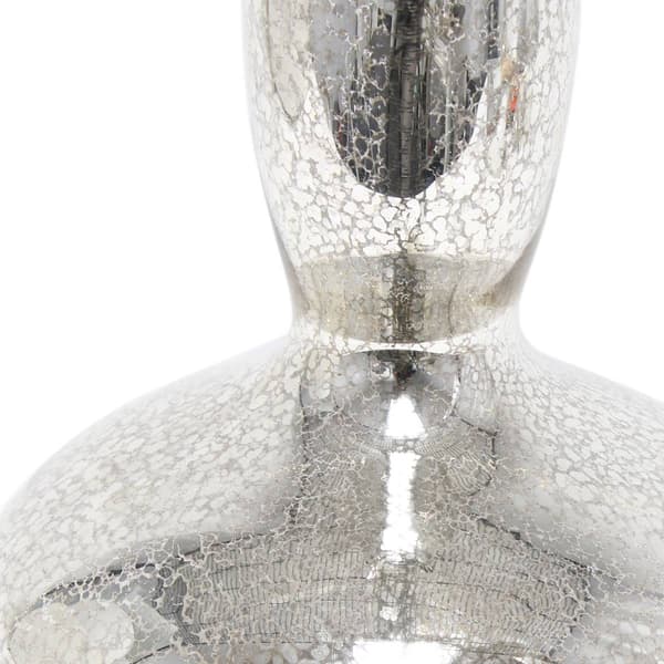Lalia Home Classix Glass Dollop Table Lamp w/White Fabric Shade