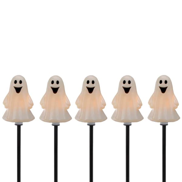 Northlight Seasonal Ghost Shaped Halloween Pathway Markers - image 