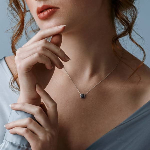 Sophia B 2.0ctw. Round Black Diamond Pendant Necklace