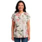 Womens Cocomo Short Sleeve Floral Eyelet Blouse - image 1