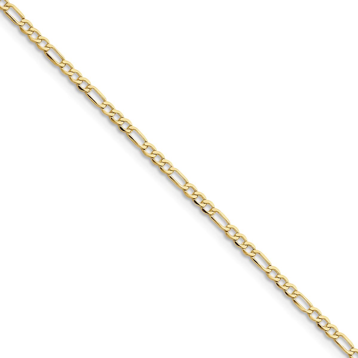 Gold Classics™ 10kt. Yellow Gold Semi Solid Figaro Chain...