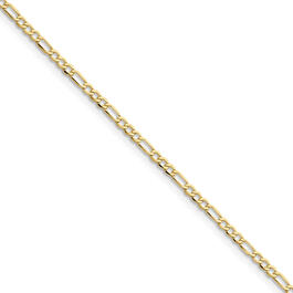 Gold Classics&#40;tm&#41; 10kt. Yellow Gold Semi Solid Figaro Chain Bracelet