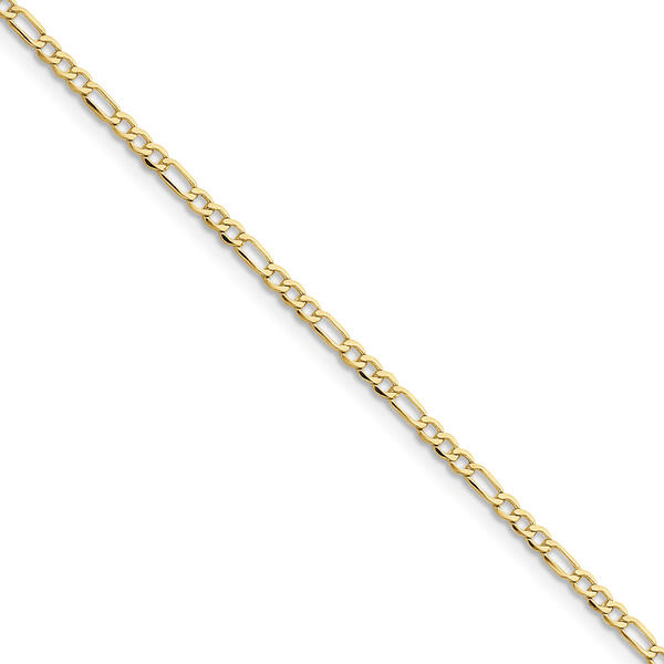 Gold Classics&#40;tm&#41; 10kt. Yellow Gold Semi Solid Figaro Chain Bracelet - image 
