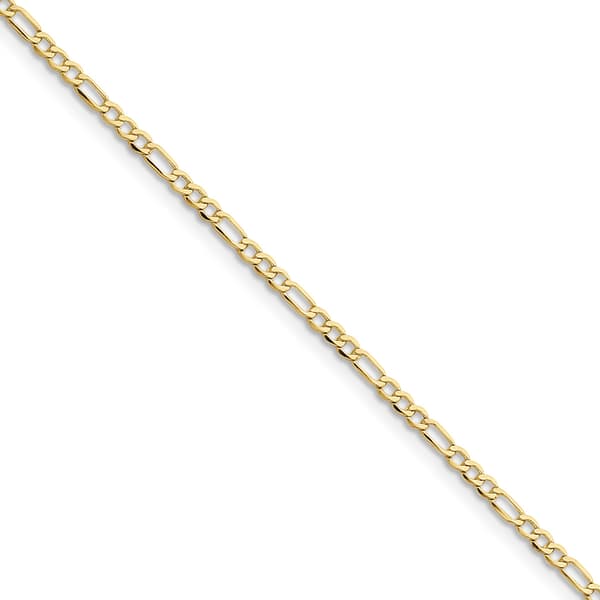 Gold Classics&#40;tm&#41; 10kt. Yellow Gold Semi Solid Figaro Chain Bracelet