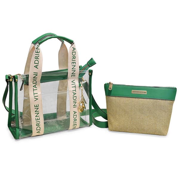 Adrienne Vittadini Clear Box Tote w/Pouch
