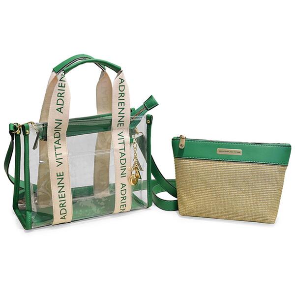 Adrienne Vittadini Clear Box Tote w/Pouch - image 