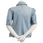 Womens Baccini Short Puff Sleeve Welt Pocket Denim Jacket - image 2