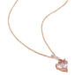 Gemstone Classics&#8482; 10kt. Rose Gold Heart Necklace - image 4
