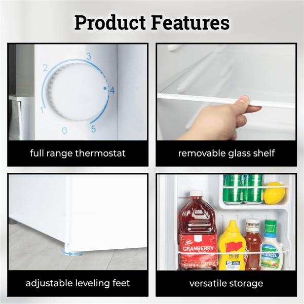 Igloo 1.6 cu. ft. Single Door Refrigerator with Freezer