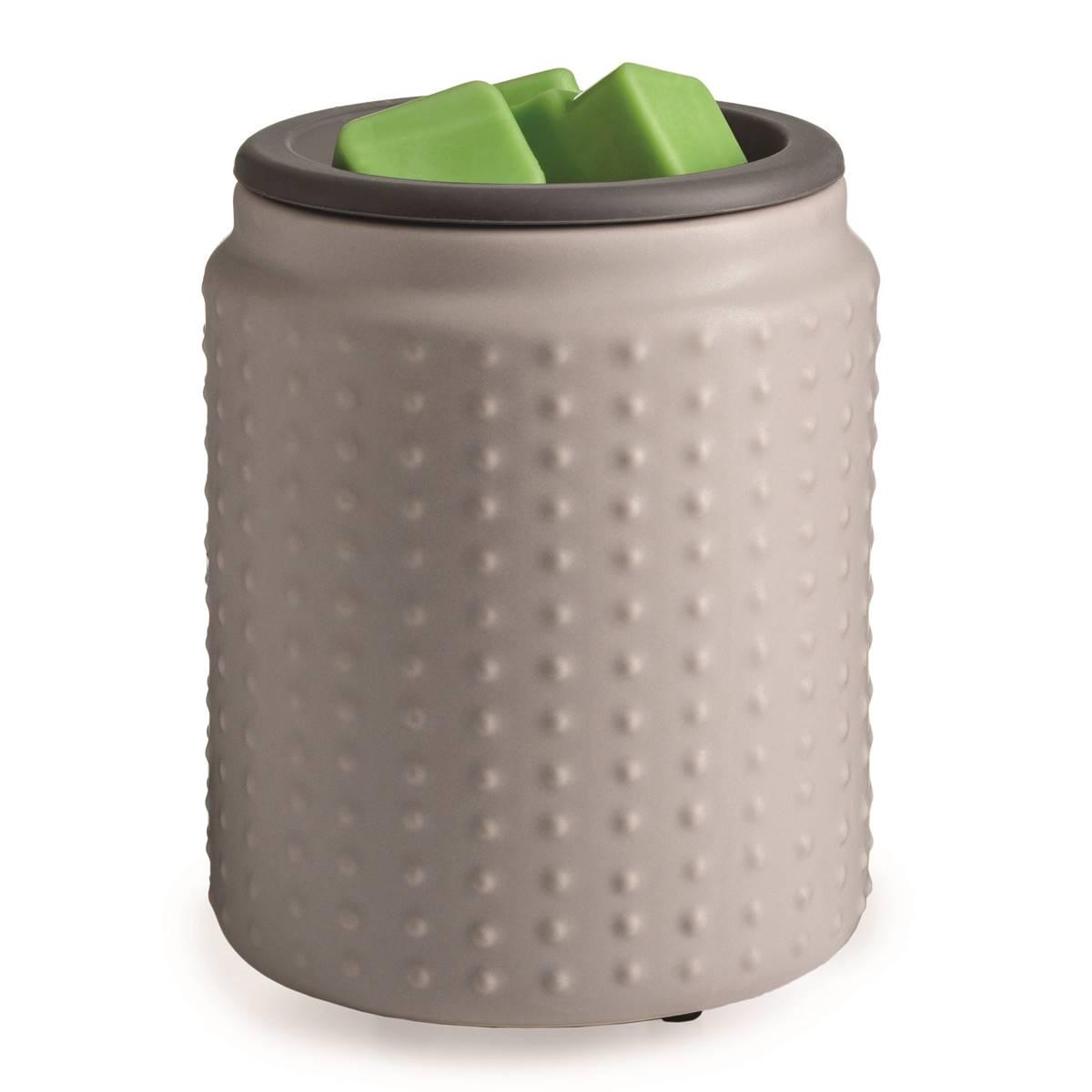 Candle Warmers Etc. Grey Hobnail Flip Dish Wax Warmer
