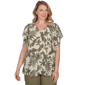 Women''s Ruby Rd. Sedona Escape Tropical Print Gauze Flutter Slee - image 1