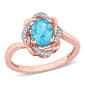 Gemstones Classics(tm) 10kt. Rose Gold Apatite Twisted Halo Ring - image 1