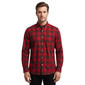 Mens Chaps Long Sleeve Stretch Plaid Button Down - Hunting Red - image 1