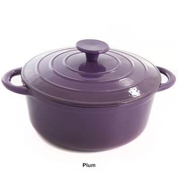 Cast Iron Dutch Oven Pot With Lid, 3-Quart, Purple