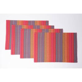Phoenix Stripe Dobby Placemats - Set of 4