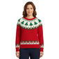Womens Tint & Shadow Long Sleeve Xmas Tree Fairisle Pullover - image 1