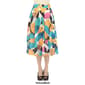 Womens White Mark Leaf Print Flared Midi Skirt - image 6