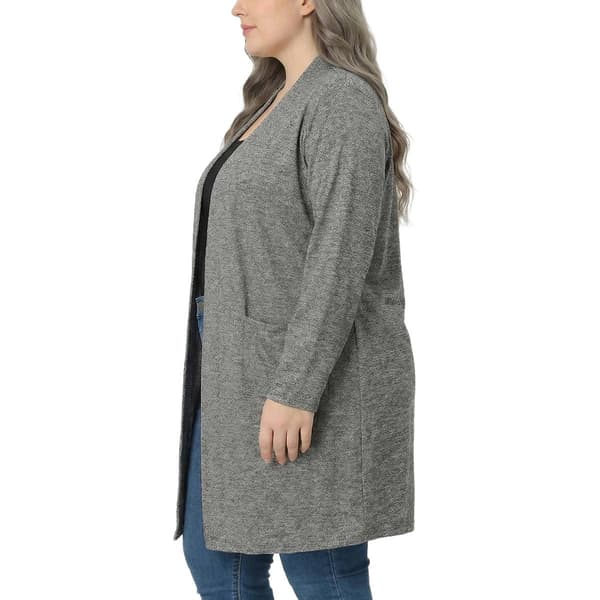 Plus Size NY Collection Long Sleeve Brushed Cardigan