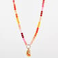 Ashley Cooper(tm) Rainbow Beaded Necklace w/ Lemon Slice - image 1