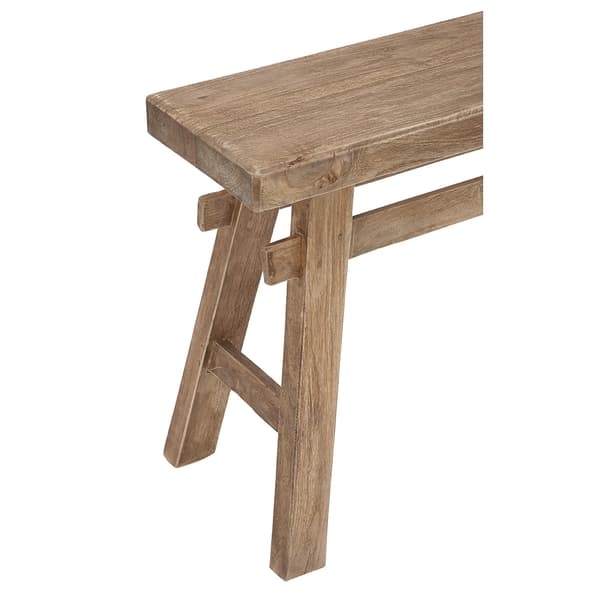 9th & Pike&#174; Brown Mahogany Rustic Bench