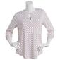 Womens Cure 3/4 Sleeve Roll Tab Geometric Crepe Blouse - image 1