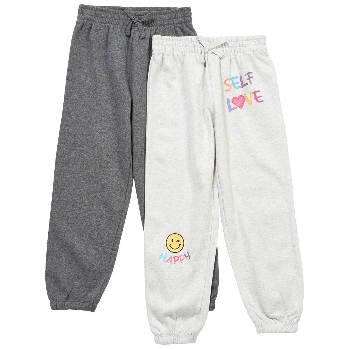 Girls (4-6x) Sweet Butterfly(R) 2pk. Marled/Self Love Joggers
