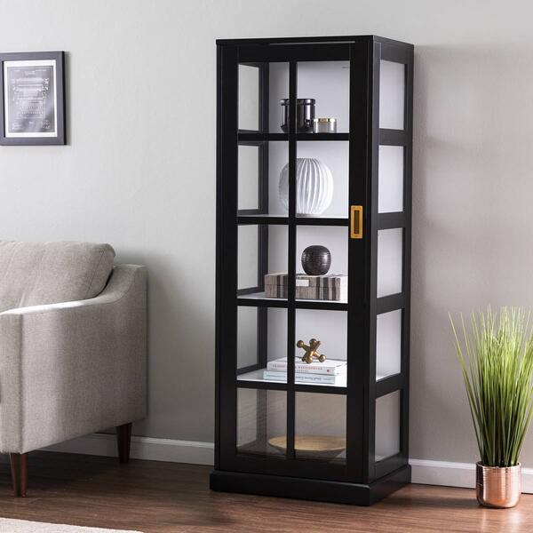 Southern Enterprises Burland Tall Curio Cabinet - image 
