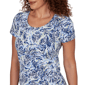 Petite Hearts of Palm Printed Essentials Round Neck Abstract Tee - image 5