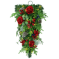 Puleo International 28in. LED Floral Adorned Teardrop Swag - image 1