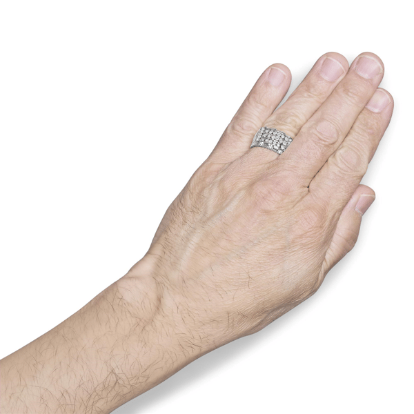 Mens Haus of Brilliance 1/4ctw. Diamond 3 Row Channel Band Ring