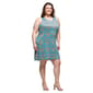 Plus Size 24/7 Comfort Apparel Teal Sleeveless Shift Dress - image 4