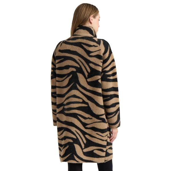 Womens NVLT Eyelash Strand Zebra Coatigan
