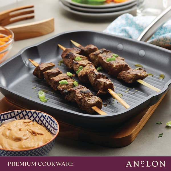 Anolon&#174; Accolade 11in. Hard-Anodized Nonstick Grill Pan