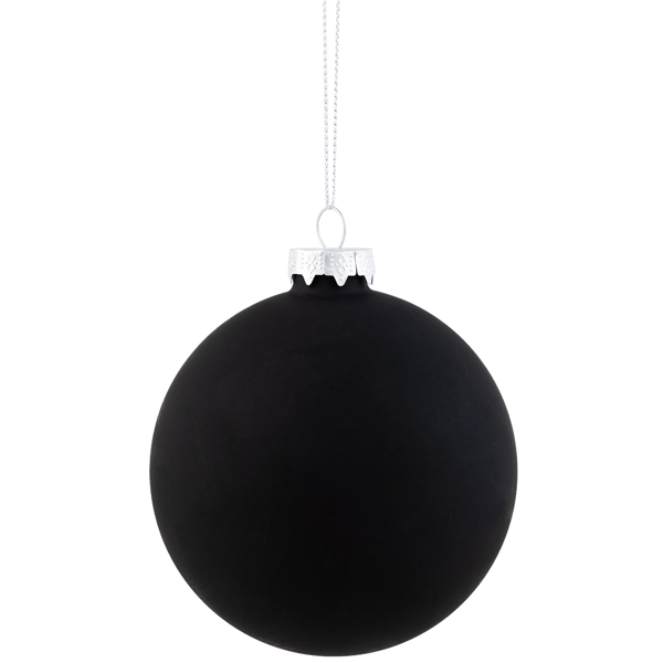 Northlight 4ct. Black 2-Finish Glass Ball Christmas Ornaments